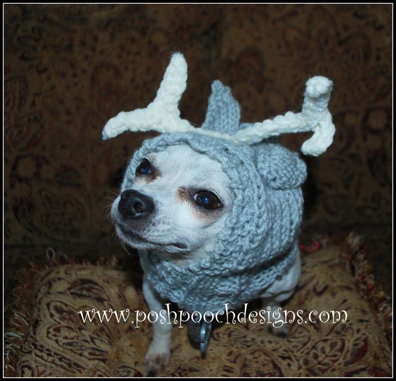 Deer Dog Snood 3 sizes S-L Instant Download KNITTING Pattern image 4