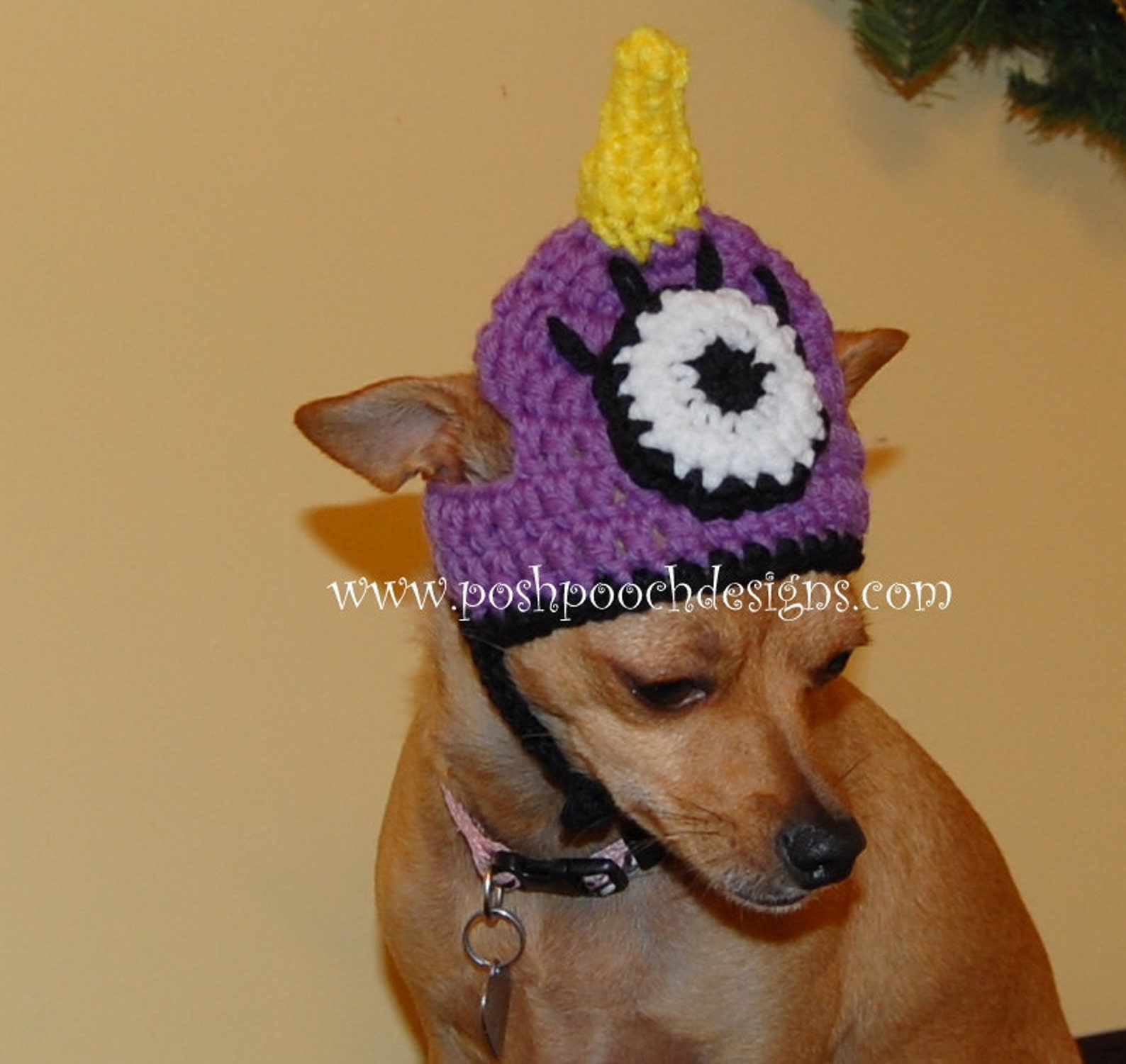 Instant Download Crochet Pattern Dog Hat one Eyed One Etsy