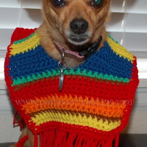 Instant Download Crochet pattern Dog Sombrero and Poncho set Cinco De Mayo 画像 3