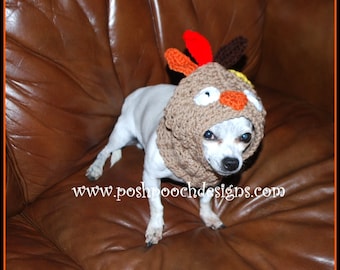 Turkey Dog Snood Instant Download Crochet Pattern For Small Dogs