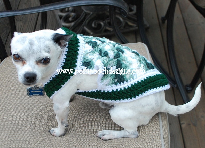 Instant Download Crochet Pattern Summer Dog Sweater Vest Small Dog Sweater image 3