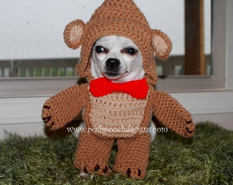 Instant Download Crochet Pattern Walking Bear Dog Costume XXS-M