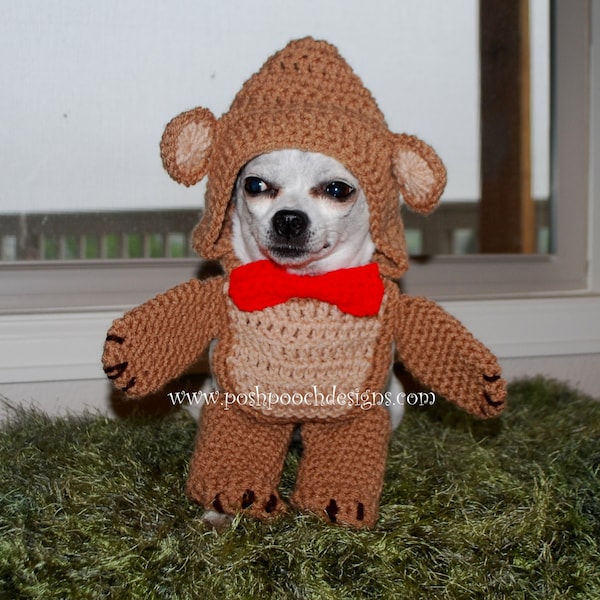 Instant Download Crochet Pattern Walking Bear Dog Costume XXS-M