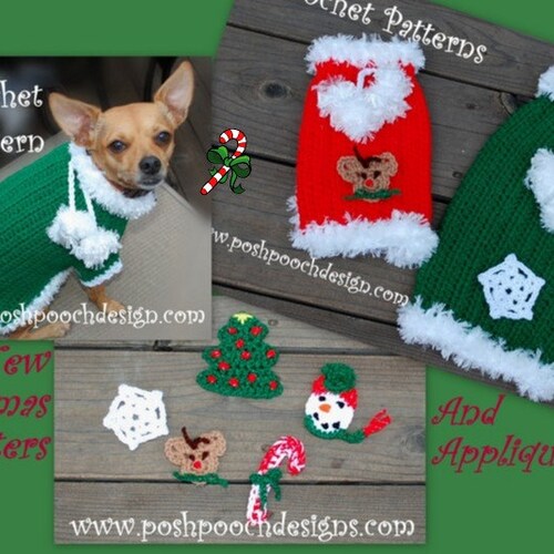 Instant Download Crochet Pattern Christmas Sweater Dog Dress Etsy