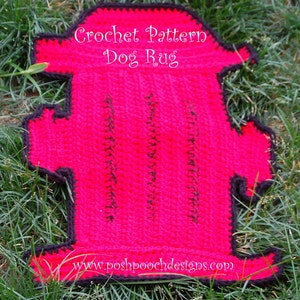 Instant Download Crochet Pattern Fire Hydrant Dog Rug Pet mat Dog Blanket , Wall Decor image 5