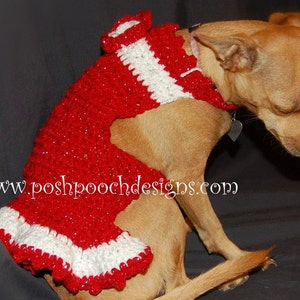 Instant Download Crochet Pattern Christmas Sparkle Dog Dress Small Dog Sweater 2-20 lbs image 2