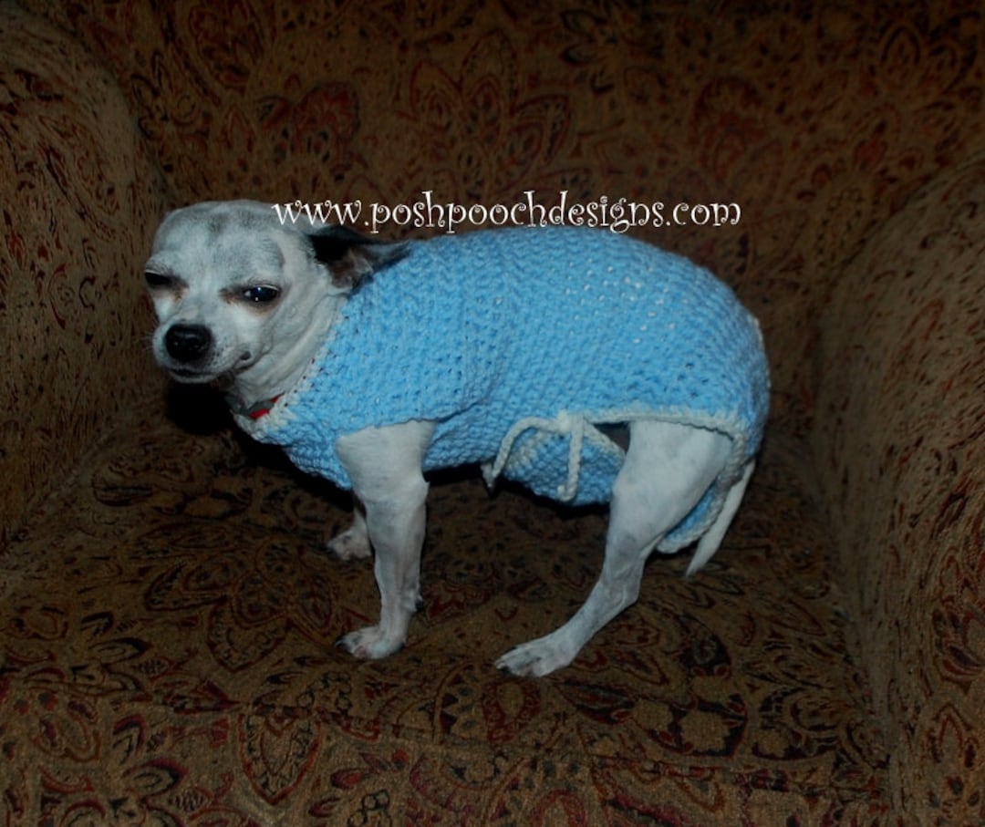 Instant Download Crochet Pattern Dog One Piece Suit Small Dog Body Suit