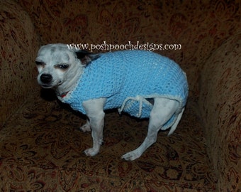 Instant Download Crochet Pattern - Dog One Piece Suit  - Small Dog Body Suit