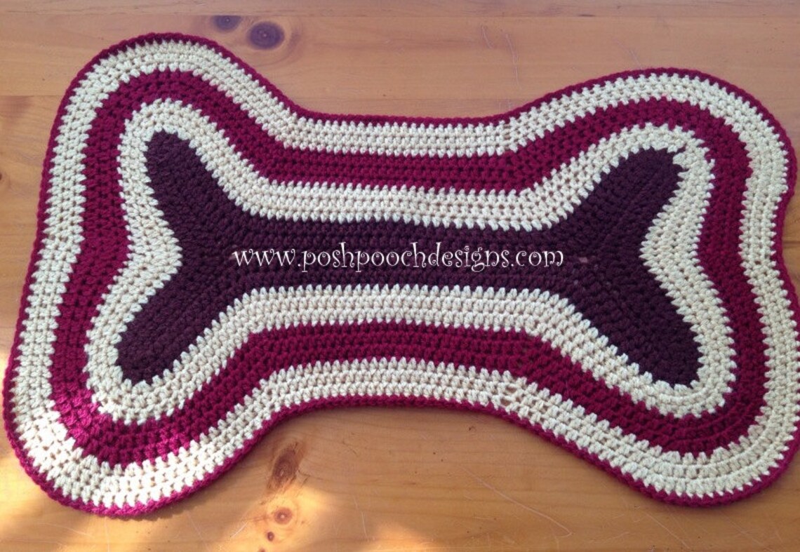 Instant Download Crochet Pattern Dog Bone Rug Etsy