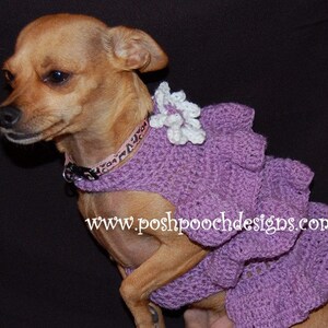 Instant Download Crochet Pattern Ruffles Dog Sweater Dress Small Dog Sweater 2-20 lbs image 2