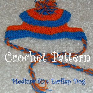 Instant Download Crochet Pattern Large Dog Striped Earflap Dog Hat Big Dogs 31 100 Pound dog image 3