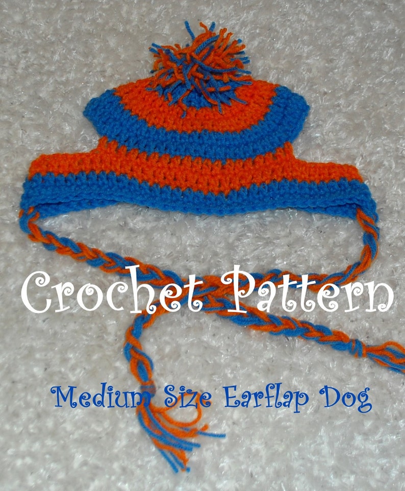 Instant Download Crochet Pattern Large Dog Striped Earflap Dog Hat Big Dogs 31 100 Pound dog image 3