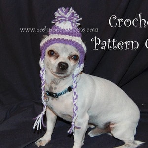 Instant Download - Crochet Pattern Earflap Dog hat Small Dog Beanie