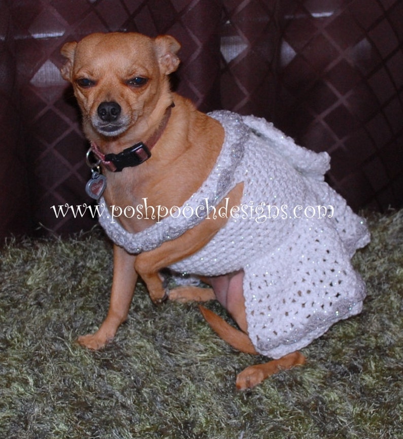 Instant Download Crochet pattern Angel Dog Costume Dog Angel Sweater image 4