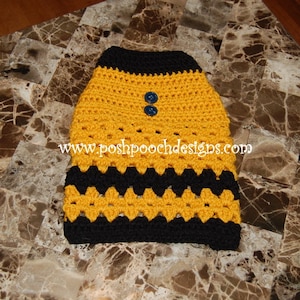 Instant Download Crochet Pattern Charlie Brown Style Dog Sweater Small Dog 2-20 lbs image 3