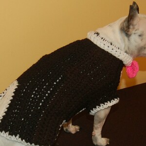 Instant Download Crochet Pattern Tuxedo Dog Sweater Small Dog Sweater 2-20 lbs image 3