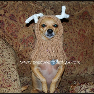 Deer Dog Snood 3 sizes S-L Instant Download KNITTING Pattern image 5