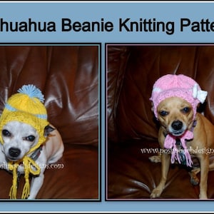 Chihuahua Beanie Hat  Instant Download Knitting Pattern