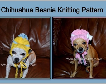 Chihuahua Beanie Hat  Instant Download Knitting Pattern