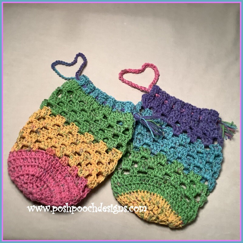 Drawstring Bags Crochet Pattern E Book Instant Download PDF Etsy