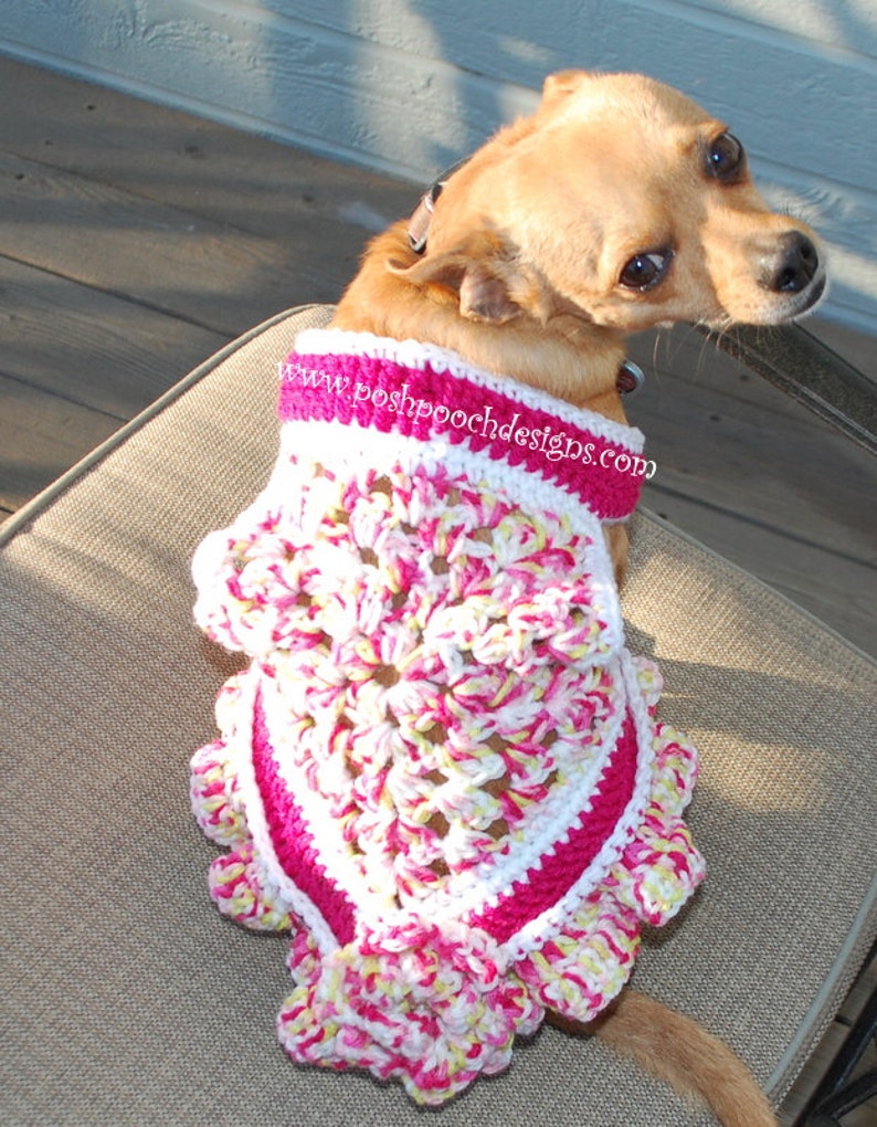 Instant Download Crochet Pattern Summer Dog Sweater Vest Small Dog Sweater image 2