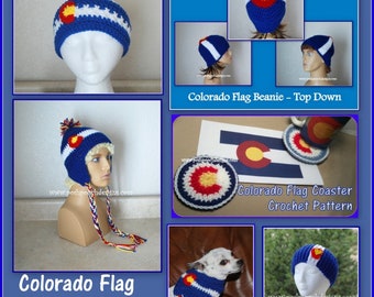 Colorado Flag Crochet Pattern E Book 1 - Instant Download PDF File