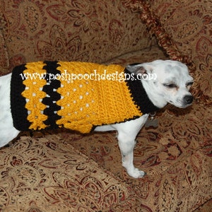 Instant Download Crochet Pattern Charlie Brown Style Dog Sweater Small Dog 2-20 lbs image 4