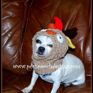 Turkey Dog Snood Instant Download Crochet Pattern For Small Dogs image 5