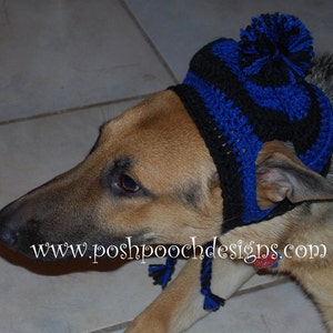 Instant Download Crochet Pattern Large Dog Striped Earflap Dog Hat Big Dogs 31 100 Pound dog image 4