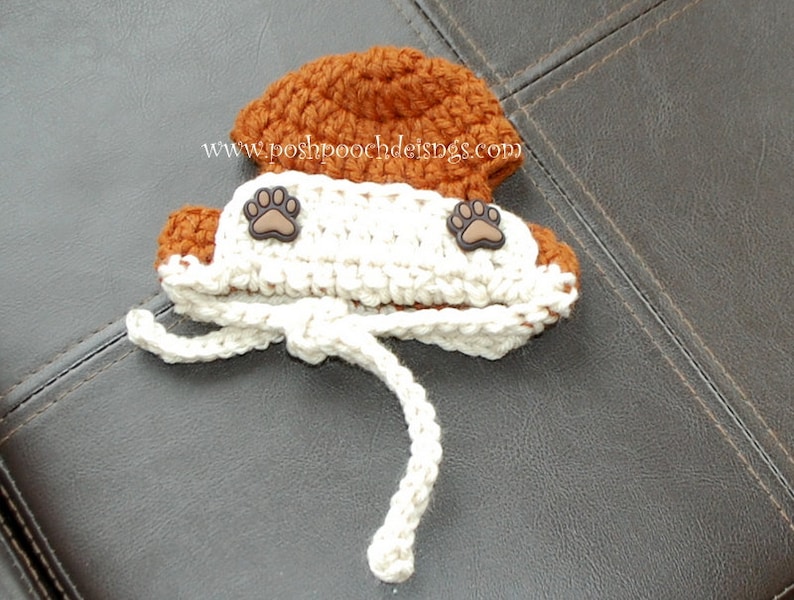 Instant Download Crochet pattern Aviator Dog Hat SmallDog image 4