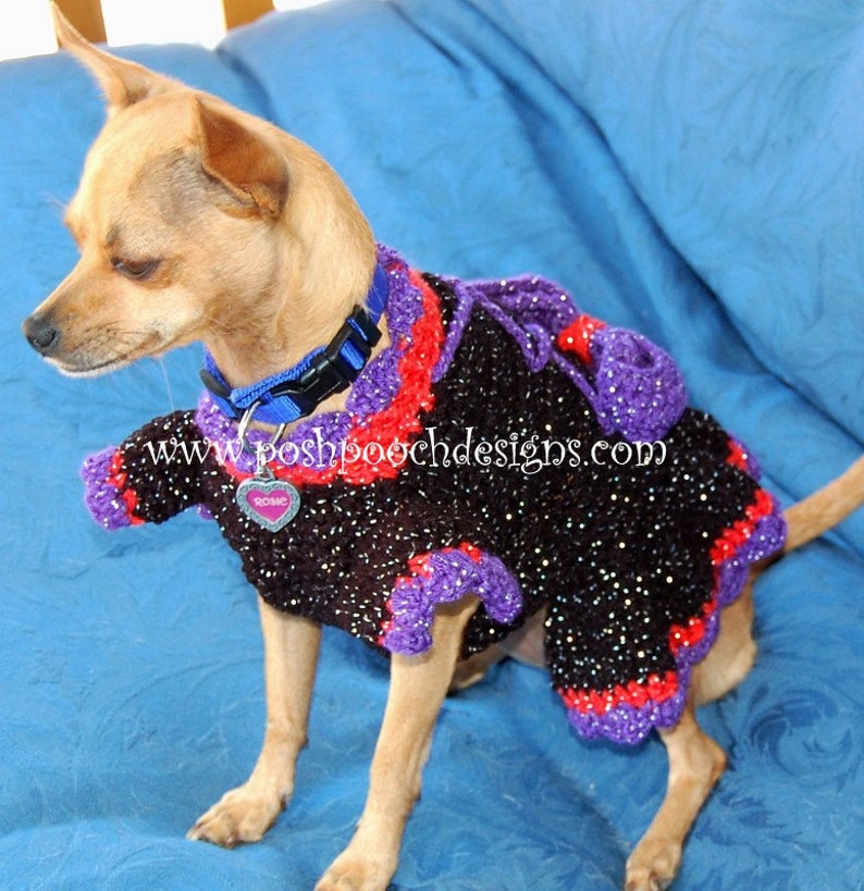 Instant Download Crochet Pattern Witchy Poo Dog Sweater and hat Set image 5