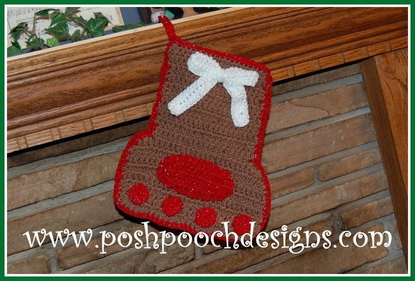 Christmas Stocking Crochet Pattern E Book - Instant Download PDF File ...
