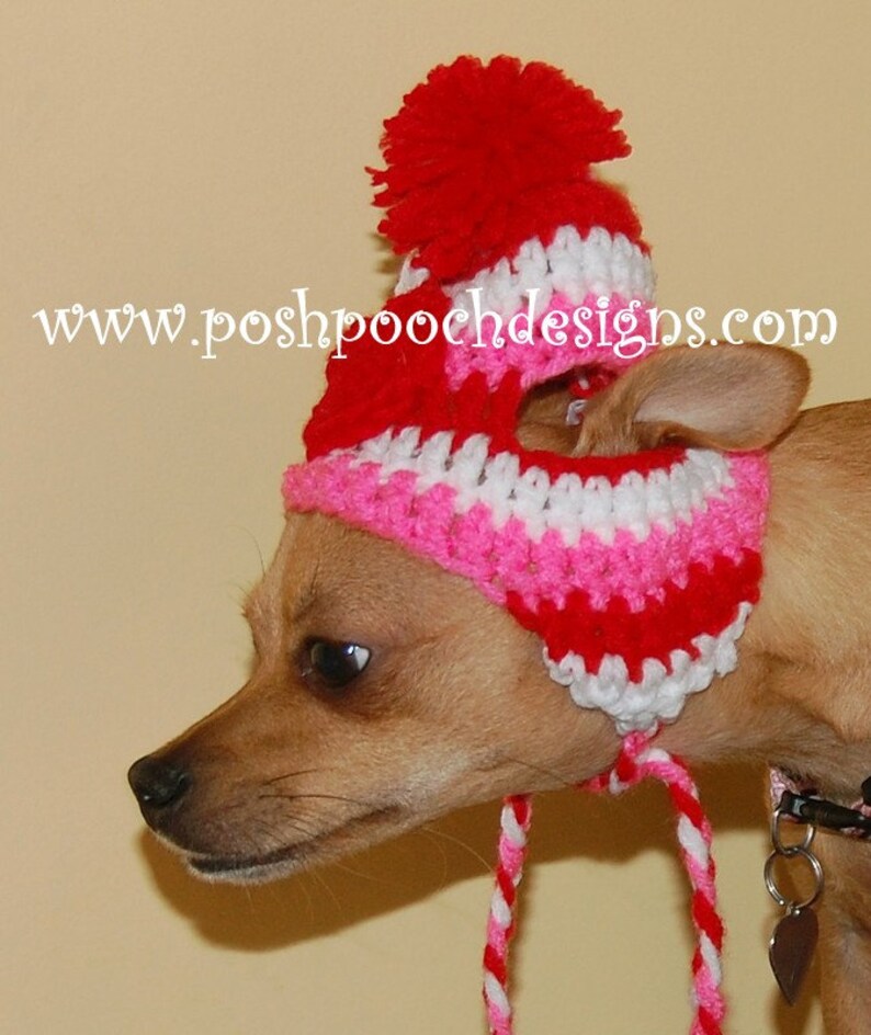 Instant Download Crochet Pattern Striped Ear Flap Dog Hat Etsy