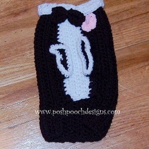 Instant Download Crochet Pattern Tuxedo Dog Sweater Small Dog Sweater 2-20 lbs image 4