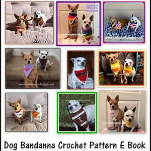 Dog Bandanna Crochet Pattern E Book - 9 Crochet Patterns Instant Download PDF