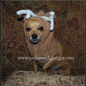 Deer Dog Snood 3 sizes S-L Instant Download KNITTING Pattern image 3