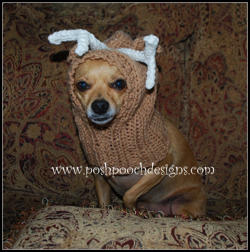 Deer Dog Snood 3 sizes S-L Instant Download KNITTING Pattern image 3