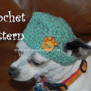Instant Download Crochet Pattern - Summer Dog Hat Beanie - Small Dog Beanie 2-20 lbs