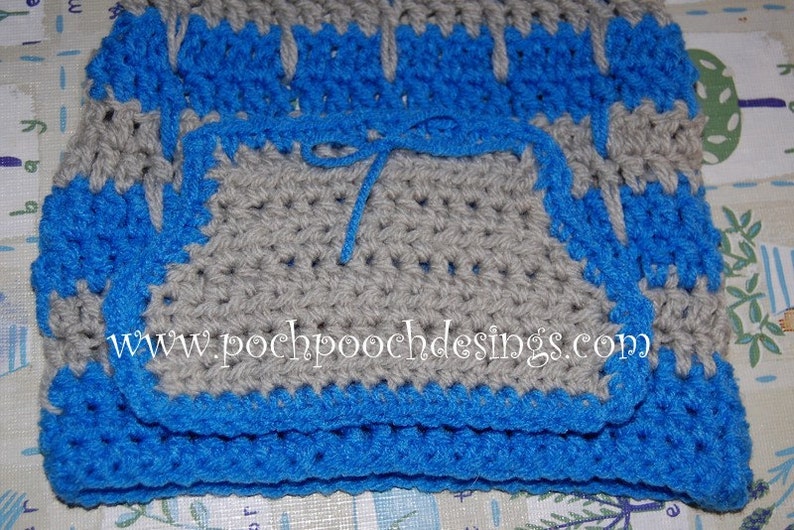 Instant Download Crochet Pattern Hooded Dog Sweater 2 color Small Dog 2-10 lbs image 5