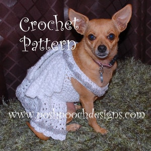 Instant Download Crochet pattern Angel Dog Costume Dog Angel Sweater image 1