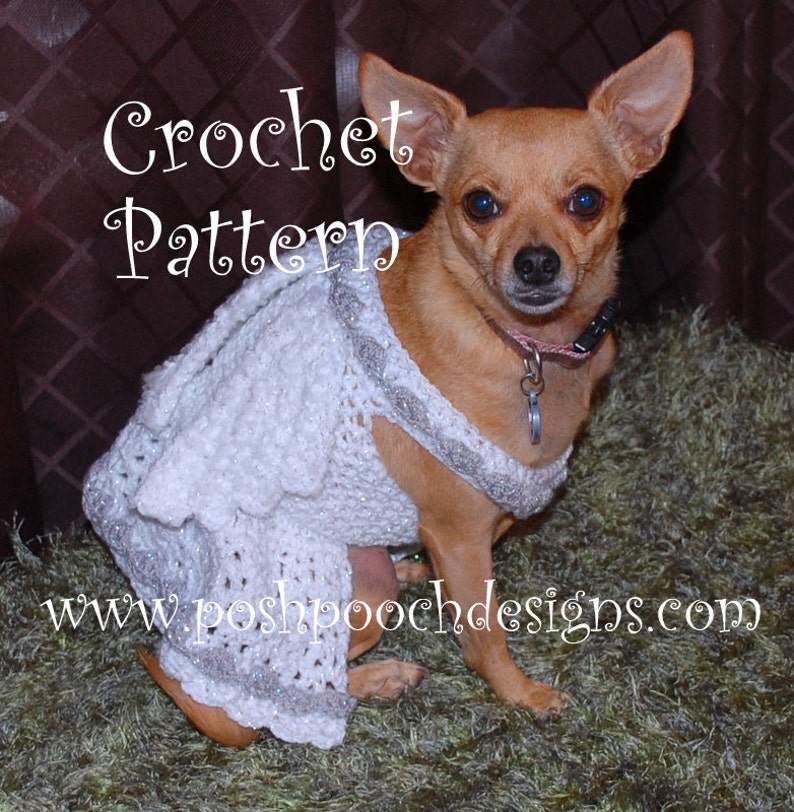 Instant Download Crochet pattern Angel Dog Costume Dog Angel Sweater image 1