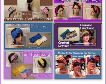 Headband Crochet Pattern E Book - Instant Download PDF File