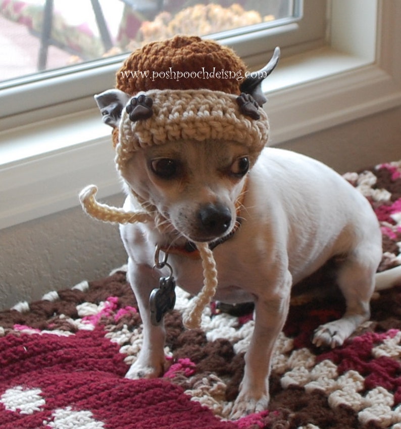 Instant Download Crochet pattern Aviator Dog Hat SmallDog image 2