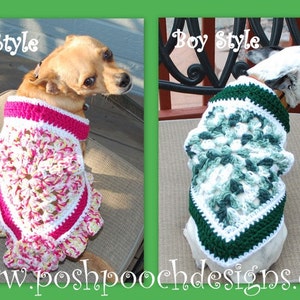 Instant Download Crochet Pattern Summer Dog Sweater Vest Small Dog Sweater image 1