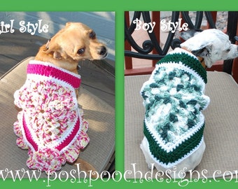Instant Download Crochet Pattern - Summer Dog Sweater Vest - Small Dog Sweater