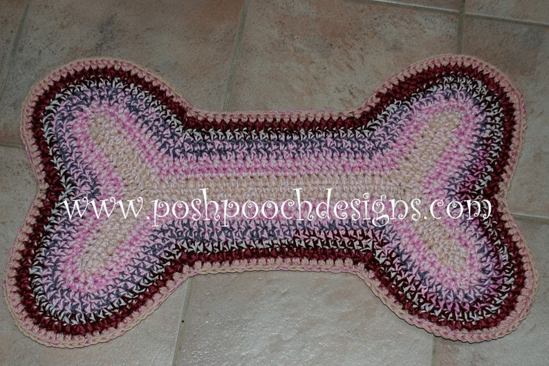 Instant Download Crochet Pattern Dog Bone Rug Etsy