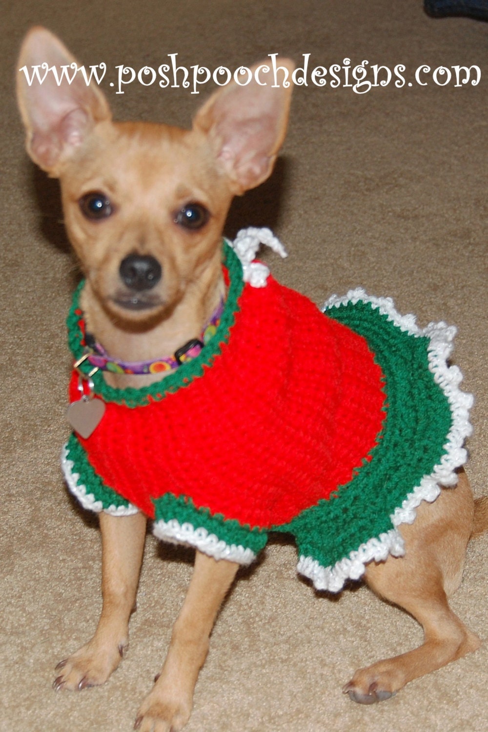 Instant Download Crochet Pattern Christmas Sweater Dog Dress Etsy