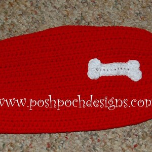 Instant Download Crochet Pattern Dog Sweater with Dog Bone Applique Small Dog image 4
