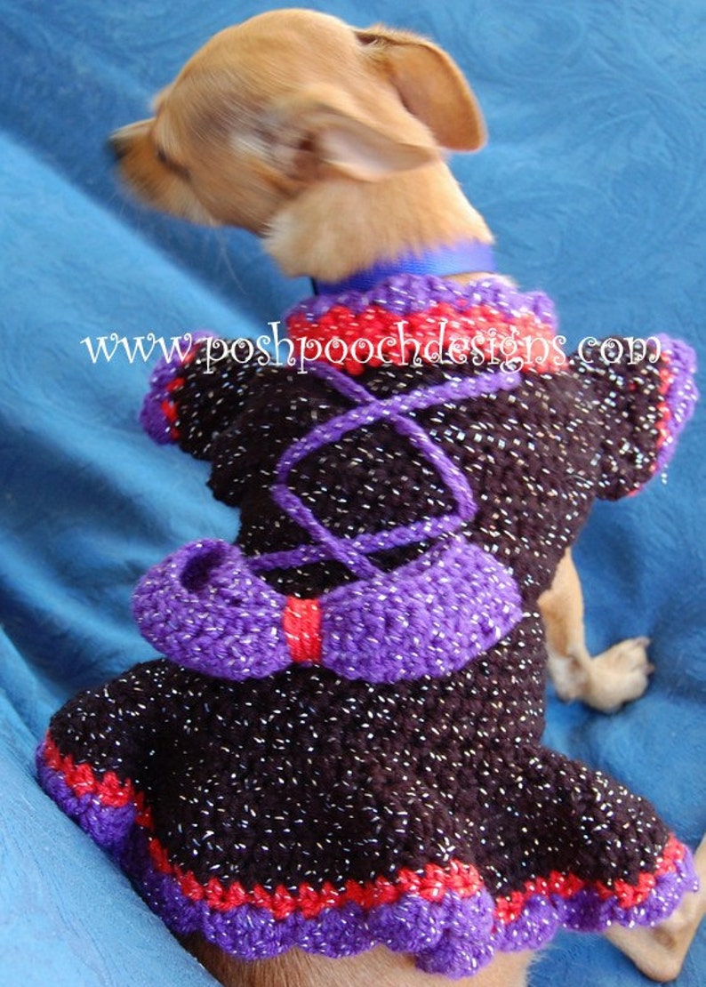 Instant Download Crochet Pattern Witchy Poo Dog Sweater and hat Set image 2