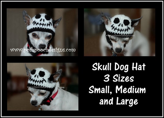 Skull Dog Hat Crochet Pattern for Small 
